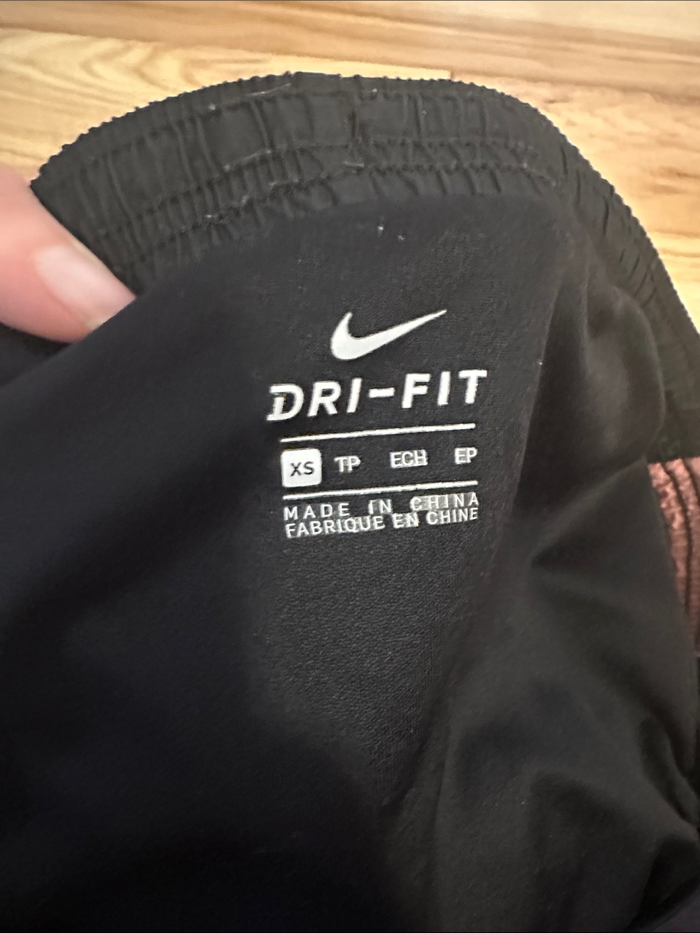 Nike dry-fit Black Shorts with Pink Trim and White Swoosh - Picture 3 of 3